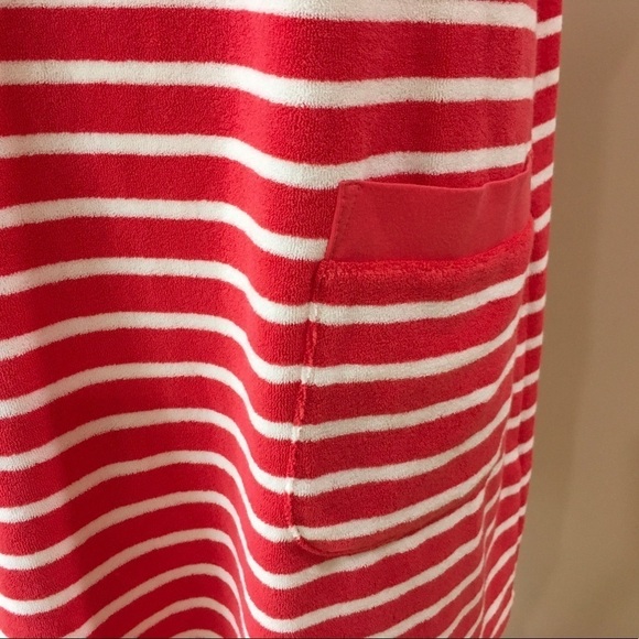 BODEN Striped Shift Dress Orange White Sleeveless Mod 60s Mini Pockets Women 12 - Picture 3 of 8